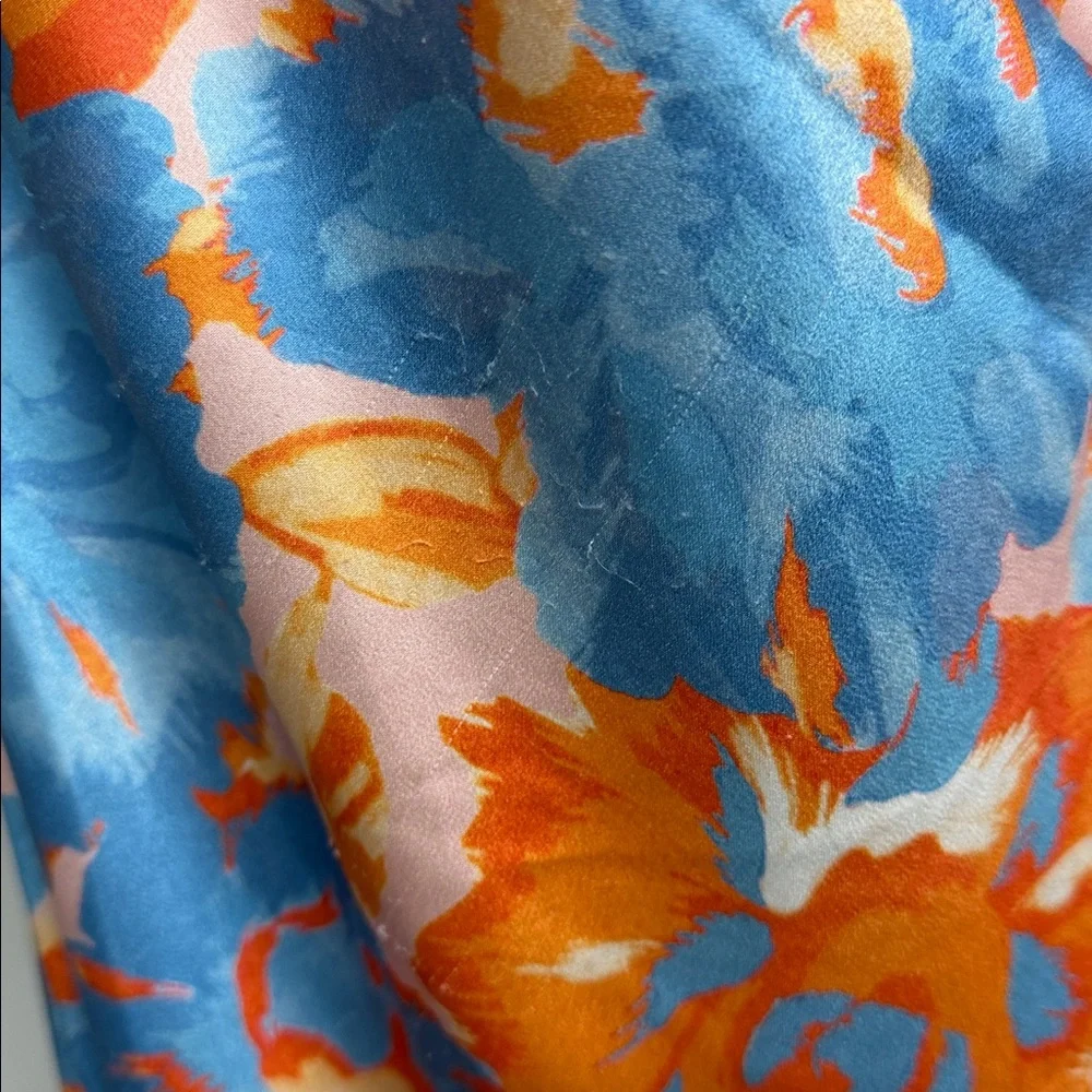 Hello Molly Blue and Orange Floral Maxi Dress - Picture 10 of 10